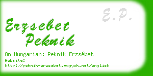 erzsebet peknik business card